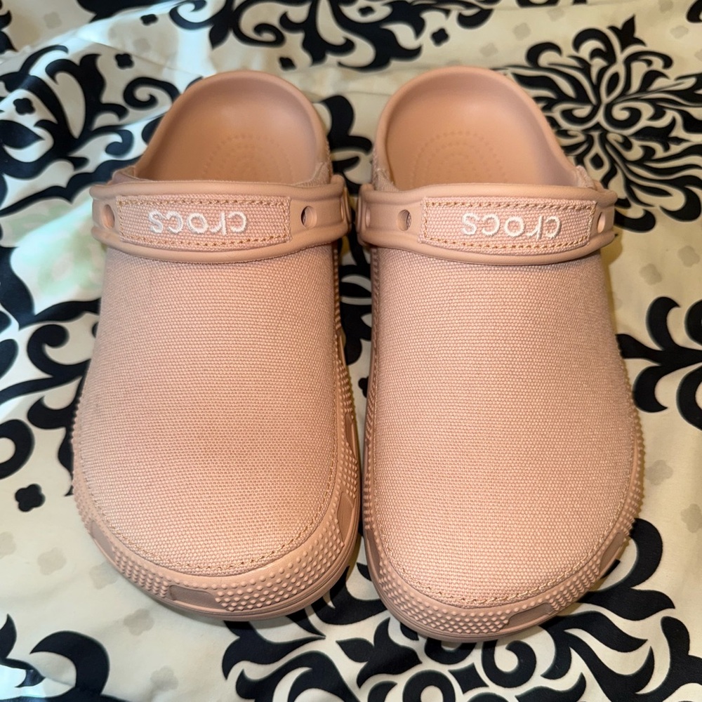 CROCS Pink Canvas Clogs